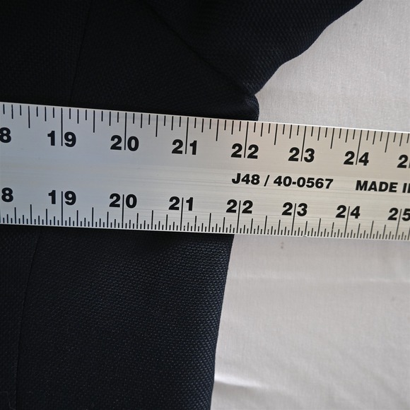 Vtg Austin Reed‎ 42L Navy Blue Hopsack USA Made Mens Blazer Sport Coat Jacket - Picture 7 of 16